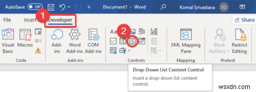 Cách tạo Danh sách thả xuống trong Microsoft Word 