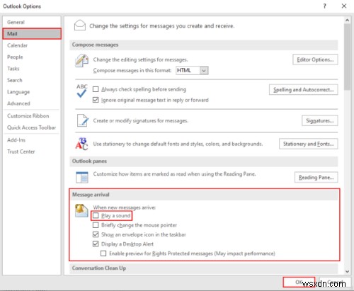 Cách Bật và Tắt Hiệu ứng Âm thanh trong ứng dụng Outlook trên Windows 10 