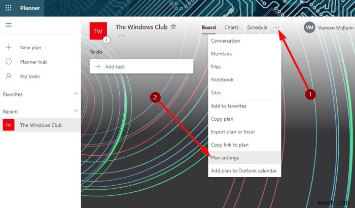 Cách thay đổi Nền hoặc Chủ đề trong Microsoft Planner cho web 