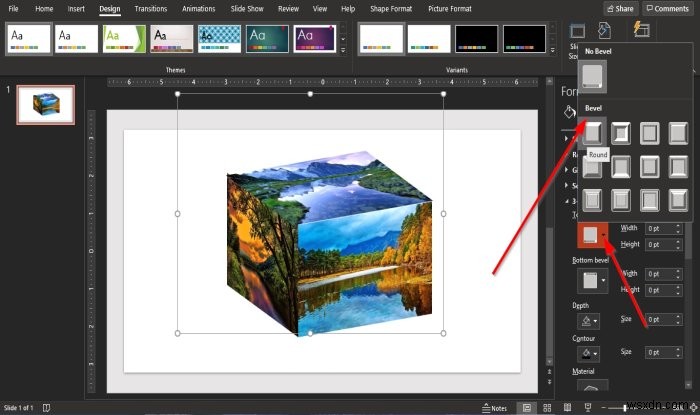 Cách tạo Hình khối 3D trong PowerPoint 