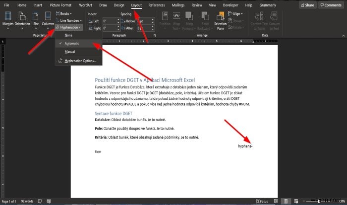 Cách sử dụng tính năng gạch nối trong Microsoft Word 