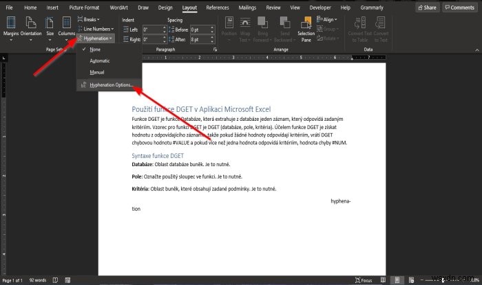 Cách sử dụng tính năng gạch nối trong Microsoft Word 