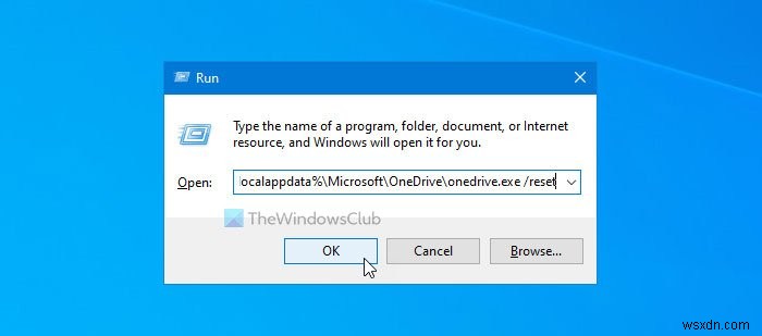 OneDrive cần sự chú ý của bạn, Bắt đầu đồng bộ hóa lại bằng cách đăng nhập 