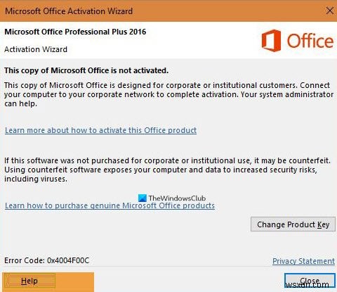 Khắc phục lỗi kích hoạt Microsoft Office 0x4004F00C một cách dễ dàng 