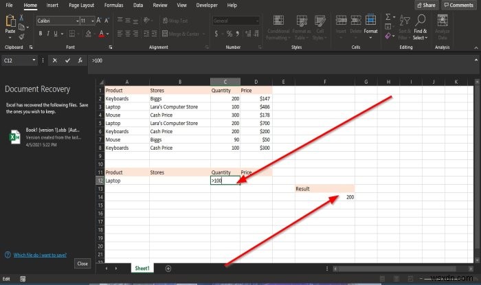 Cách sử dụng hàm DPRODUCT trong Microsoft Excel 