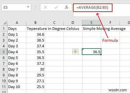 Cách tính Trung bình động Đơn giản, Có trọng số và Theo cấp số nhân trong Excel 