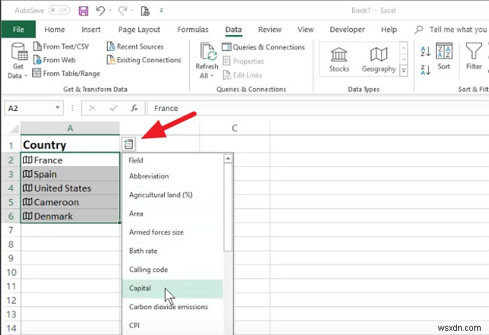 Cách sử dụng tính năng Dữ liệu Địa lý trong Microsoft Excel 