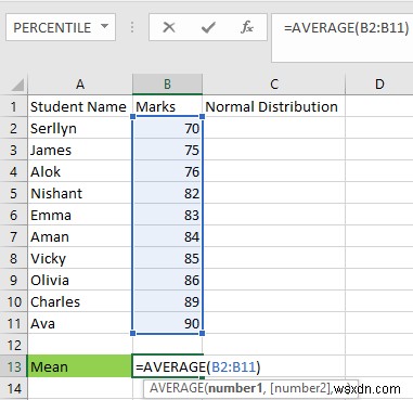 Cách tạo Đường cong hình chuông trong Microsoft Excel 