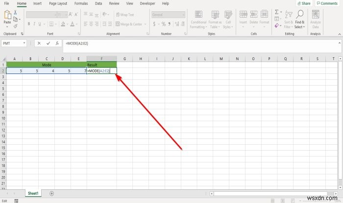 Cách sử dụng chức năng Chế độ trong Microsoft Excel 