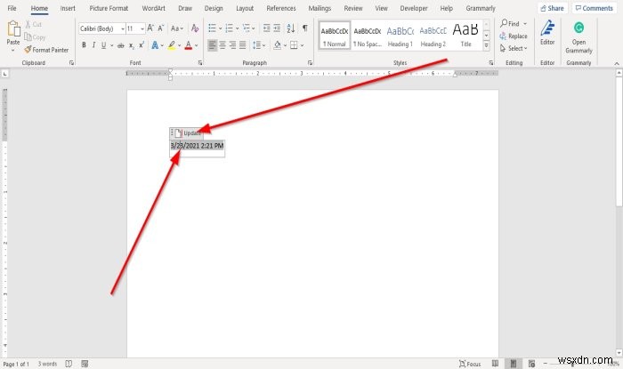 Cách Chèn và Cập nhật Ngày trong tài liệu Word bằng tính năng Ngày và Giờ 