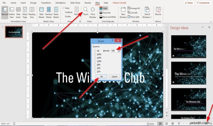 Cách thay đổi mức Thu phóng mặc định trong Microsoft PowerPoint 