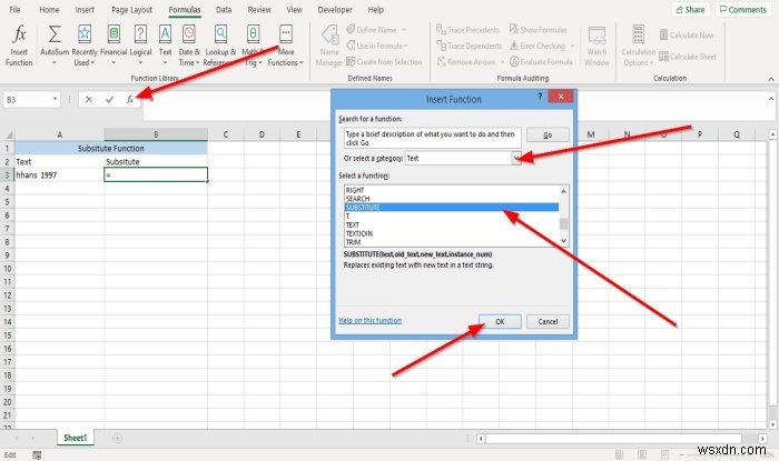 Cách sử dụng các hàm thay thế và thay thế trong Microsoft Excel 