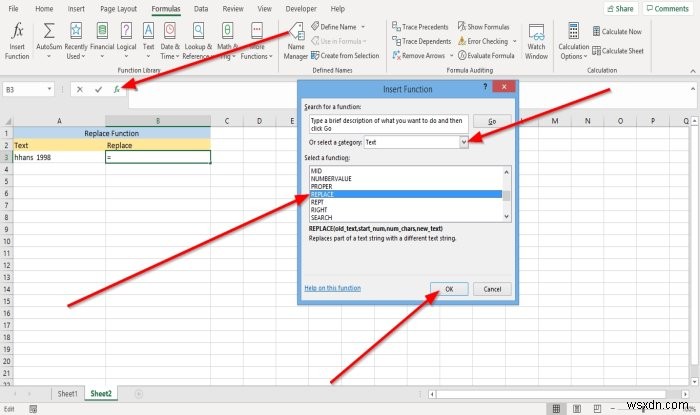 Cách sử dụng các hàm thay thế và thay thế trong Microsoft Excel 