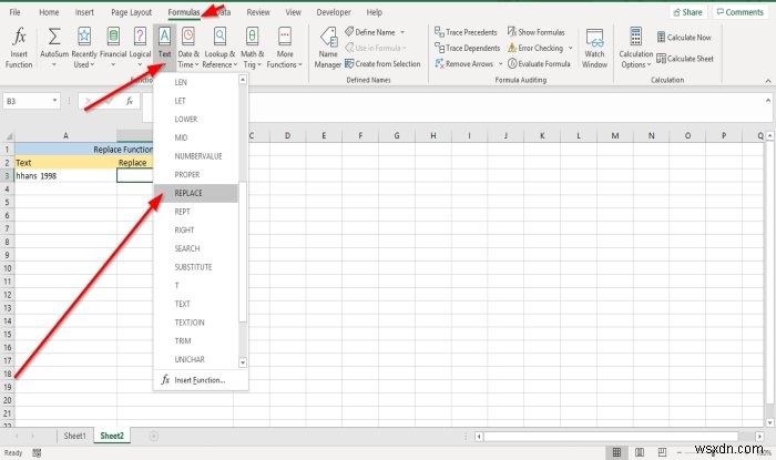 Cách sử dụng các hàm thay thế và thay thế trong Microsoft Excel 
