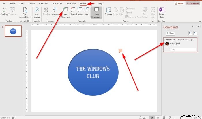 Cách thêm Nhận xét trong các trang chiếu Microsoft PowerPoint 