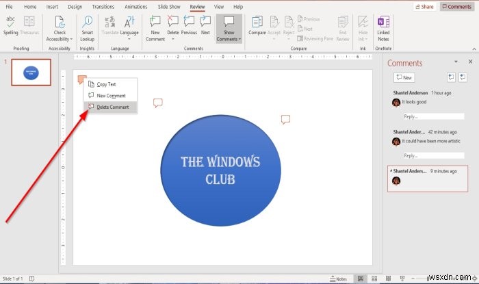 Cách thêm Nhận xét trong các trang chiếu Microsoft PowerPoint 