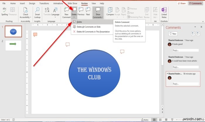 Cách thêm Nhận xét trong các trang chiếu Microsoft PowerPoint 