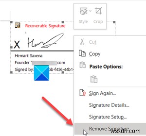Cách thêm hoặc xóa Chữ ký điện tử trong Microsoft Excel 