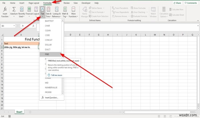 Cách sử dụng các hàm Find và FindB trong Microsoft Excel 