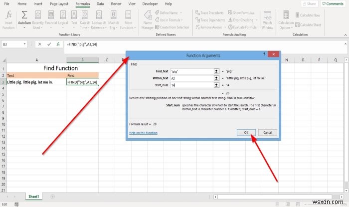 Cách sử dụng các hàm Find và FindB trong Microsoft Excel 