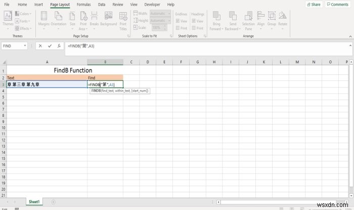 Cách sử dụng các hàm Find và FindB trong Microsoft Excel 