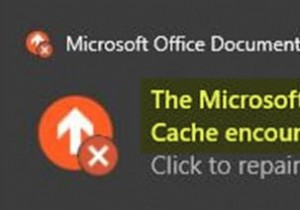 Bộ đệm ẩn tài liệu Microsoft Office gặp sự cố 