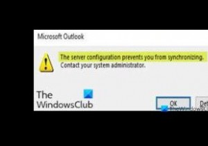 Cấu hình máy chủ ngăn bạn đồng bộ hóa - Lỗi Microsoft Outlook 
