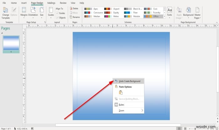 Cách tạo và thêm nền trong Microsoft Publisher 