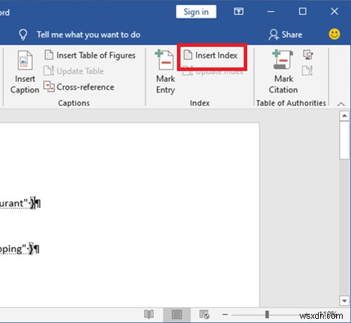 Cách tạo Chỉ mục trong Microsoft Word 