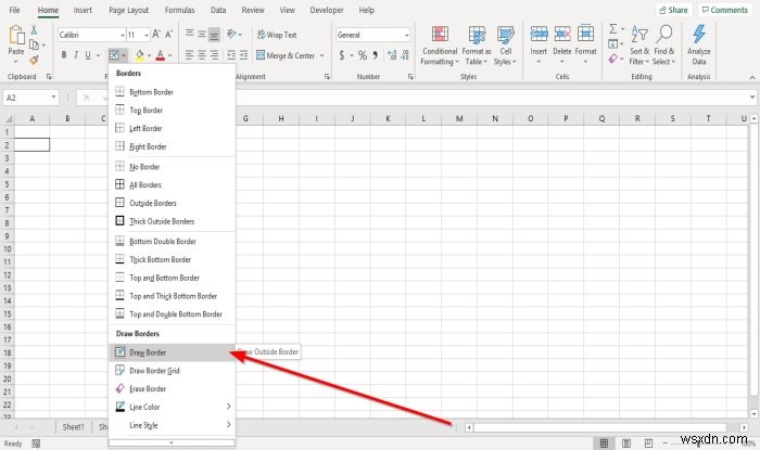 Cách thêm hoặc xóa Đường viền cho Ô trong Microsoft Excel 