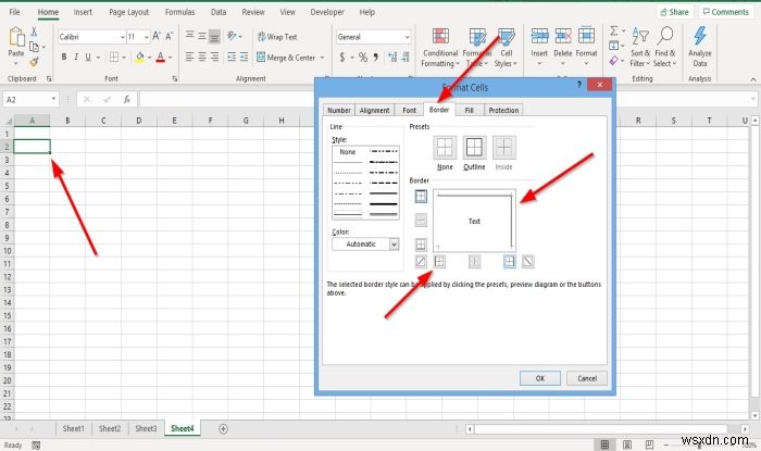 Cách thêm hoặc xóa Đường viền cho Ô trong Microsoft Excel 