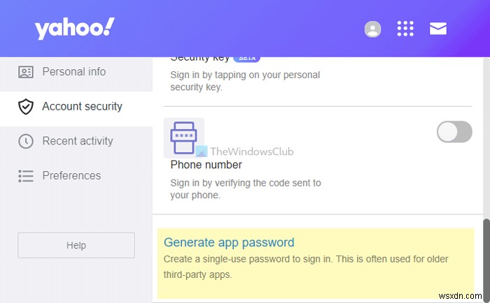 Outlook không thể kết nối với Yahoo Mail; Tiếp tục yêu cầu mật khẩu 