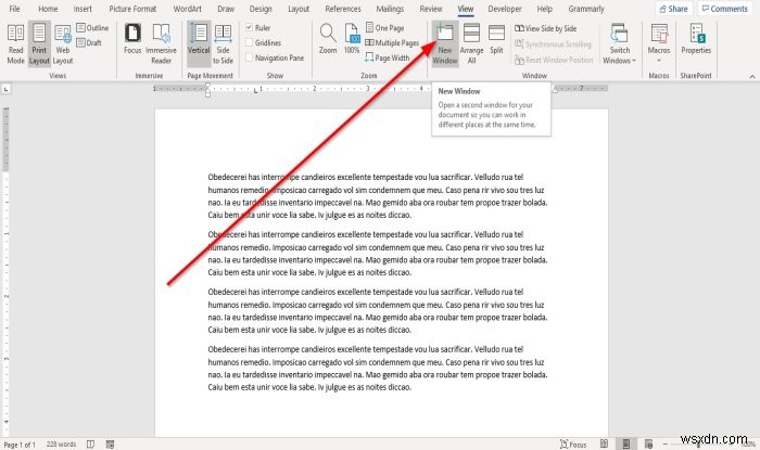 Cách hiển thị và làm việc với nhiều cửa sổ trong Microsoft Word 