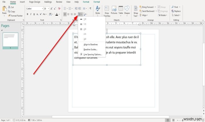 Cách thay đổi khoảng cách bằng Công cụ Giãn cách Ký tự, Dòng hoặc Đoạn trong Microsoft Publisher 