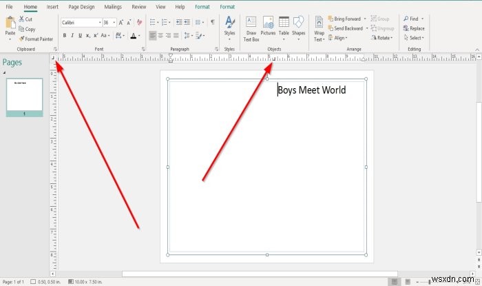 Cách Hiển thị hoặc Ẩn và Sử dụng Thanh Thước trong Microsoft Publisher 
