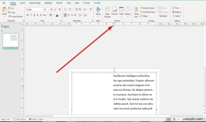 Cách Hiển thị hoặc Ẩn và Sử dụng Thanh Thước trong Microsoft Publisher 