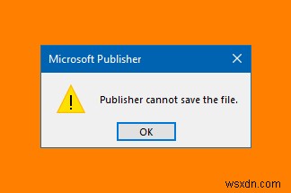 Microsoft Publisher không thể lưu tệp dưới dạng PDF trong Windows 11/10 