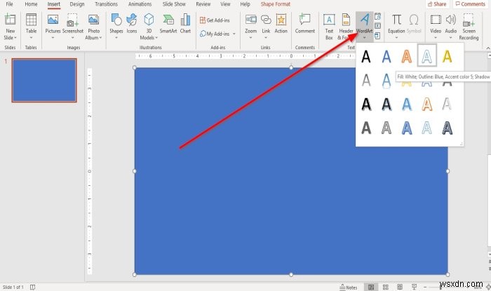 Cách tạo hiệu ứng Văn bản dạng hạt hoặc hoạt ảnh Bùng nổ trong PowerPoint 