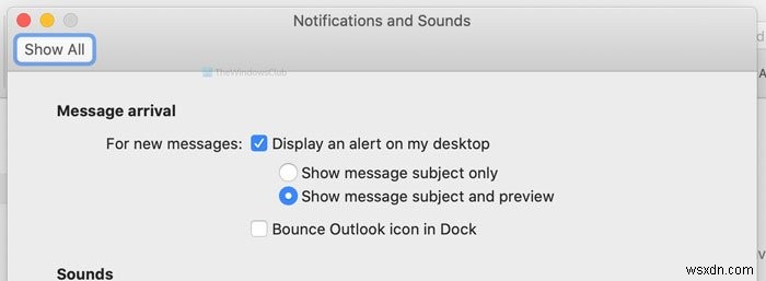 Thông báo Outlook không hoạt động trên Mac 
