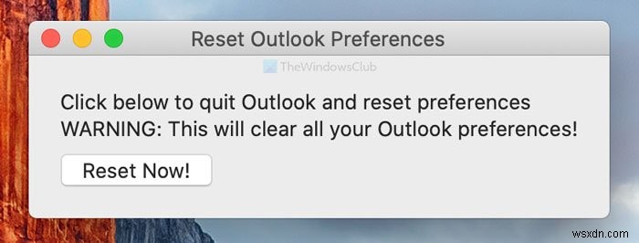 Thông báo Outlook không hoạt động trên Mac 