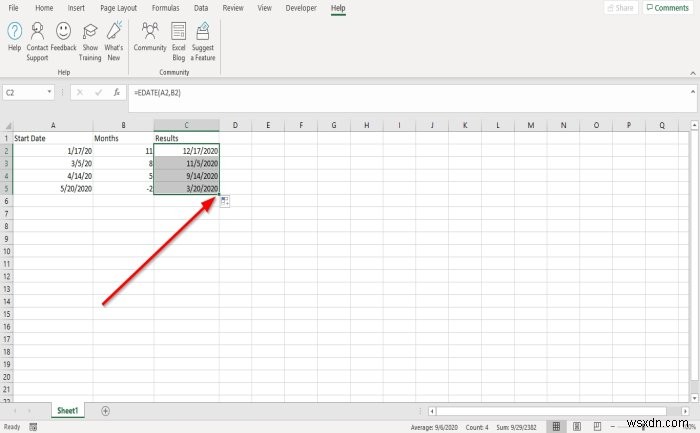 Cách sử dụng hàm EDATE và EOMONTH trong Excel 