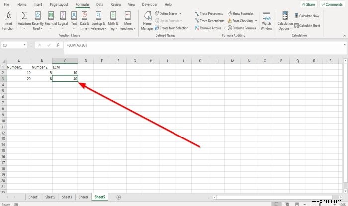 Cách sử dụng Hàm INT và LCM trong Microsoft Excel 