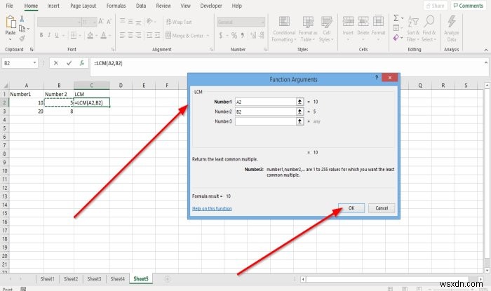 Cách sử dụng Hàm INT và LCM trong Microsoft Excel 