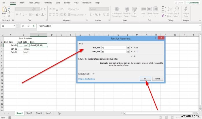 Cách sử dụng các hàm DAYS và DAYS360 trong Microsoft Excel 