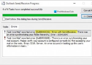 Sửa lỗi gửi / nhận Outlook 0x8004102A 
