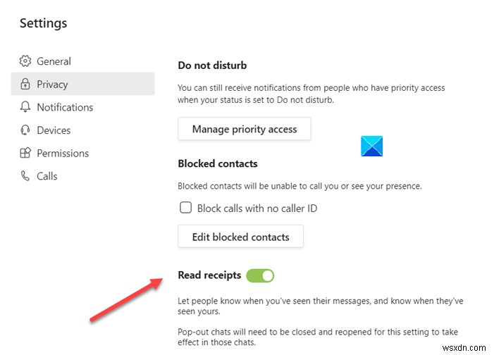 Cách tắt Biên nhận đã đọc trong Microsoft Teams 