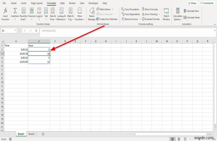 Cách sử dụng Hàm Giờ, Phút và Thứ hai trong Microsoft Excel 