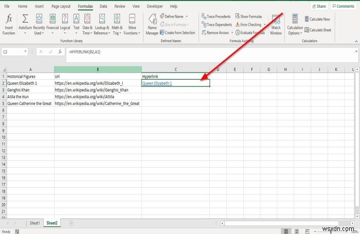 Cách sử dụng Hàm siêu kết nối trong Microsoft Excel 