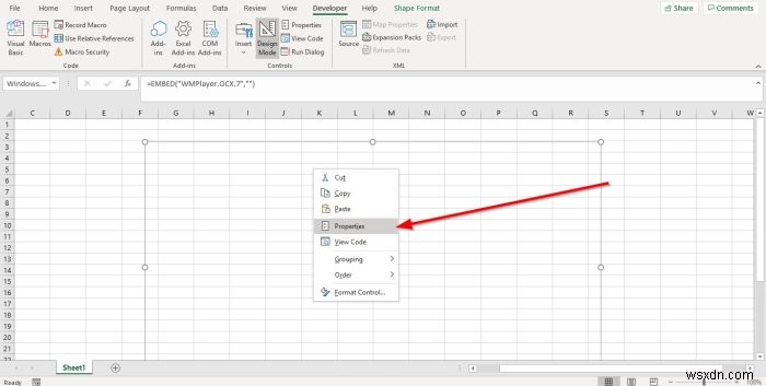 Cách phát Video và Âm thanh trong Microsoft Excel 