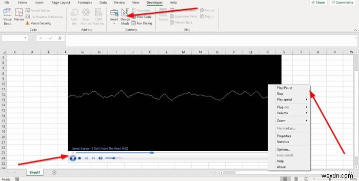 Cách phát Video và Âm thanh trong Microsoft Excel 